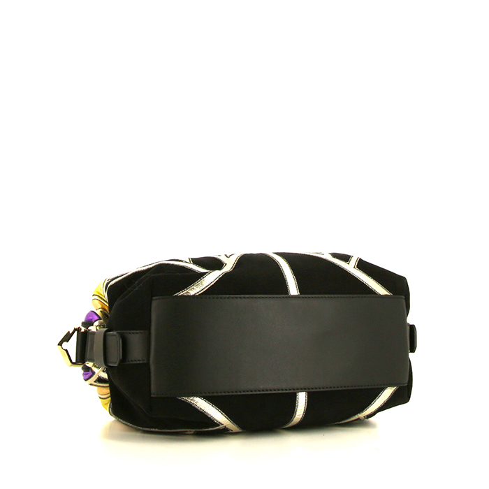 Borsa Givenchy Nightingale in pelle nera viola e dorata - Detail D5