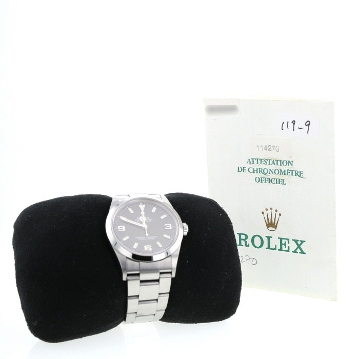 Montre Rolex Explorer en acier Ref :  114270 Vers  2001 - Detail D2