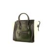 Celine Luggage handbag in black, green and beige tricolor leather - 00pp thumbnail