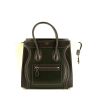 Celine Luggage handbag in black, green and beige tricolor leather - 360 thumbnail