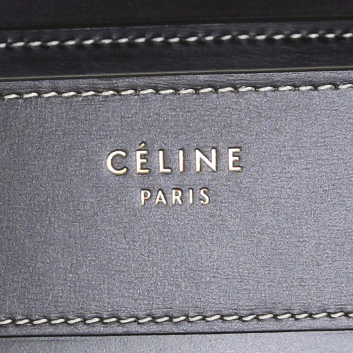Borsa Celine Luggage in pelle tricolore nera e beige - Detail D3