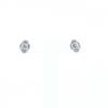 Paire de puces d'oreilles Chaumet Lien en or blanc et diamants - 360 thumbnail