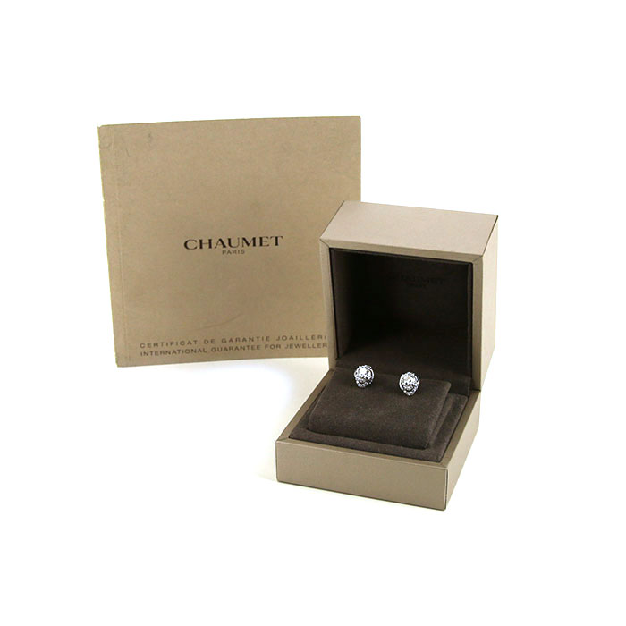 Pendientes Chaumet Lien en oro blanco y diamantes - Detail D2