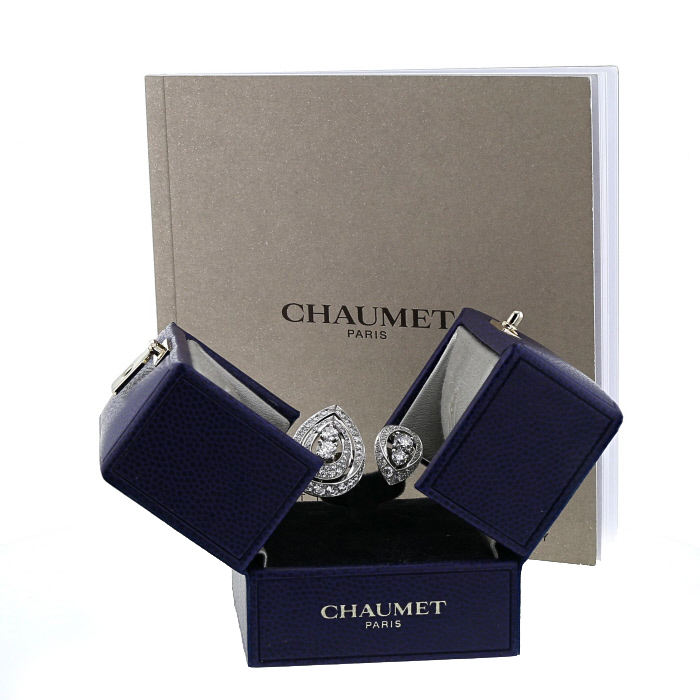 Bague Chaumet Rondes de Nuit Toi 
Moi grand modèle en or blanc et diamants - Detail D2