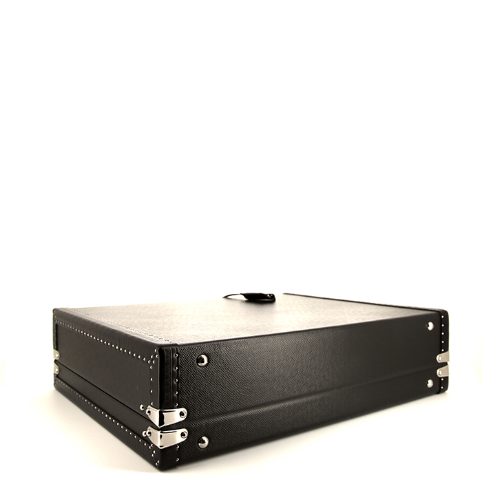 Porta-documentos Louis Vuitton President en cuero taiga negro - Detail D4