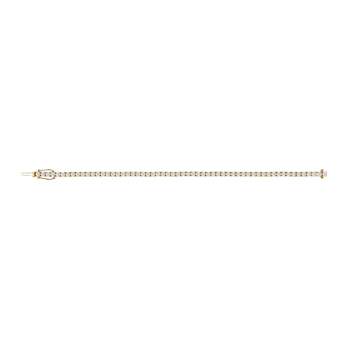 Bracelet in yellow gold and diamonds (5,13 carats)