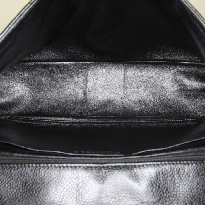 Borsa a tracolla Chanel  Timeless Jumbo in pelle martellata e trapuntata nera - Detail D3