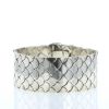 Articulated Vintage 1950's cuff bracelet in white gold - 360 thumbnail