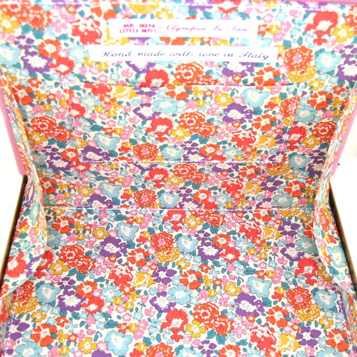 Minaudière Olympia Le-Tan Cartoon en tissu brodé rose - Detail D2