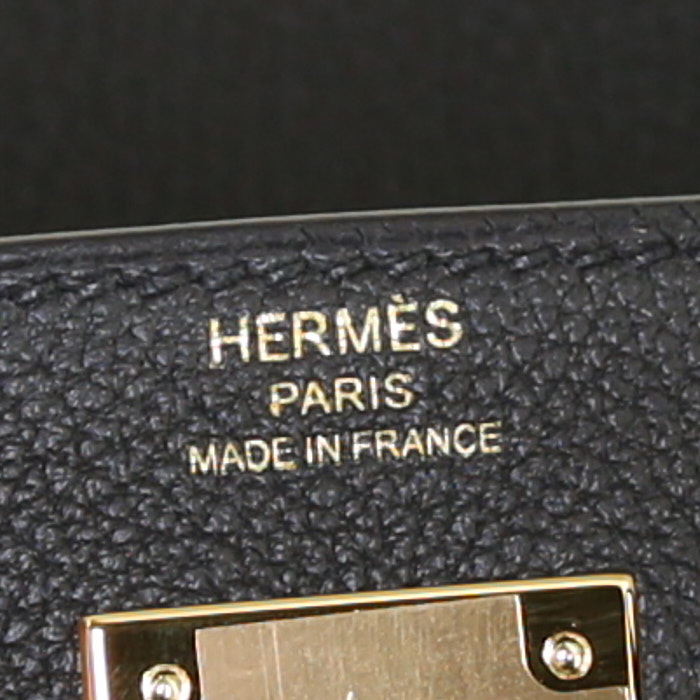 Borsa Hermès Kelly 28 cm in pelle togo nera - Detail D4