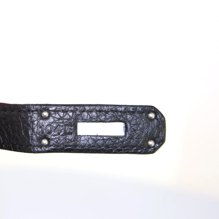 Sac à main Hermès So Kelly en cuir togo noir - Detail D4