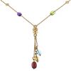 Bulgari B.Zero1 necklace in yellow gold and colored stones - 00pp thumbnail