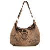 Gucci handbag in brown python - 360 thumbnail