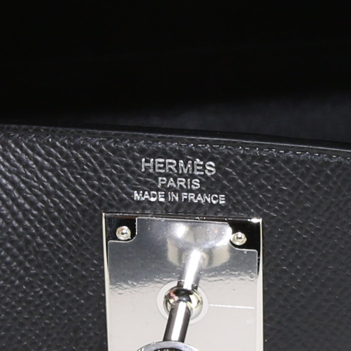 Sac à main Hermès  Kelly 28 cm en cuir epsom noir - Detail D4