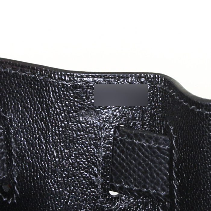 Sac à main Hermès  Kelly 28 cm en cuir epsom noir - Detail D5