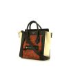 Céline Luggage Nano shoulder bag in black leather and rust-coloured python - 00pp thumbnail