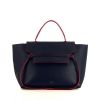 Celine Belt mini handbag in navy blue and red leather - 360 thumbnail