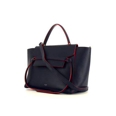 Sac à main Celine  Belt moyen modèle  en cuir bleu-marine