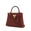 Hermes Kelly 25 cm handbag in red H togo leather - 00pp thumbnail