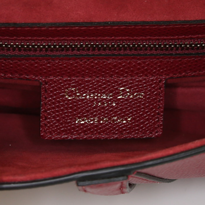 Borsa Dior Saddle in pelle rossa - Detail D3