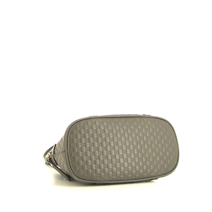 Bolso de mano Gucci Guccissima en cuero monogram huella gris - Detail D5