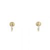 Paire de boucles d'oreilles Messika Gatsby XS en or jaune et diamants - 360 thumbnail