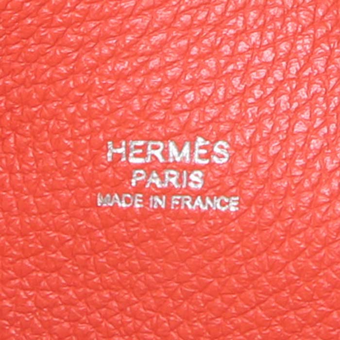 Borsa Hermès So Kelly in pelle togo rossa - Detail D3