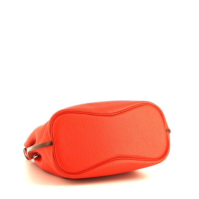 Bolso de mano Hermès So Kelly en cuero togo rojo - Detail D5