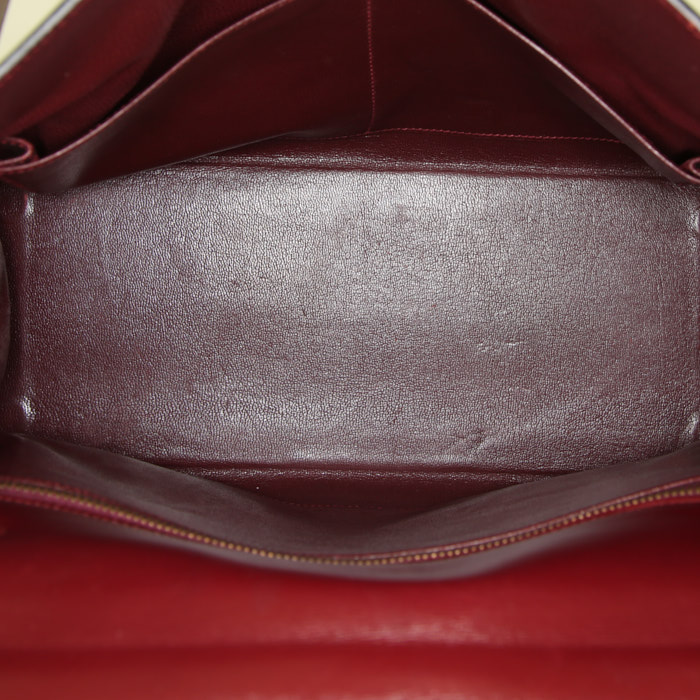 Borsa Hermès Kelly 28 cm in pelle box bordeaux - Detail D3