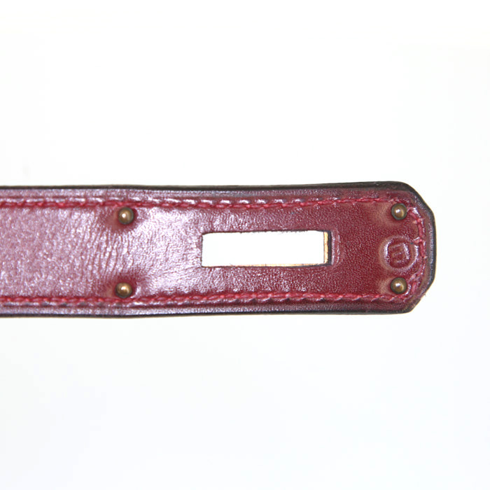 Borsa Hermès Kelly 28 cm in pelle box bordeaux - Detail D5
