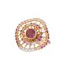 Boucheron Ma Jolie large model ring in pink gold,  diamonds and sapphires and in tourmaline - 00pp thumbnail