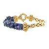 Hald-rigid Vintage bracelet in yellow gold and sapphires - 00pp thumbnail