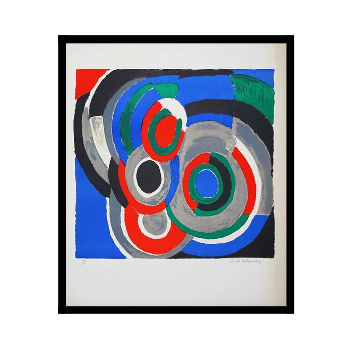 Sonia Delaunay, "Hommage à Stravinsky", great lithograph in colors on paper, signed and numbered, of 1970 - 00pp