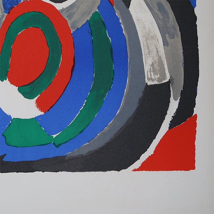 Sonia Delaunay, "Hommage à Stravinsky", great lithograph in colors on paper, signed and numbered, of 1970 - Detail D4