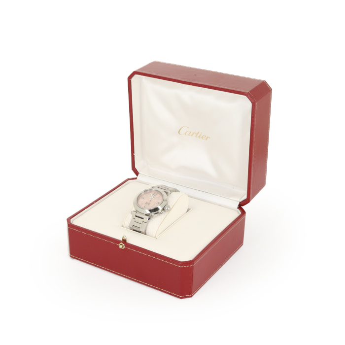 Cartier Pasha watch in stainless steel Ref:  2475 Circa  2000 - Detail D2