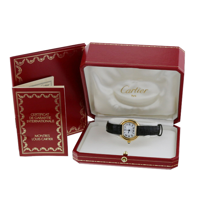 Cartier Ellipse  small model watch in yellow gold Ref:  67081 Circa  1998