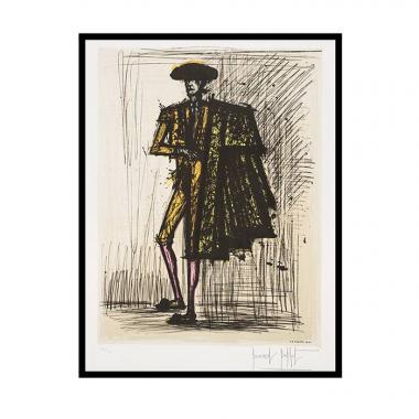 Bernard Buffet, "Le Matador", lithograph in colors on paper, signed, numbered and framed, of 1962