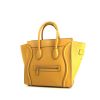 Celine Luggage Mini handbag in yellow grained leather - 00pp thumbnail