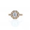 Anello Vintage in oro rosa e diamanti - 360 thumbnail