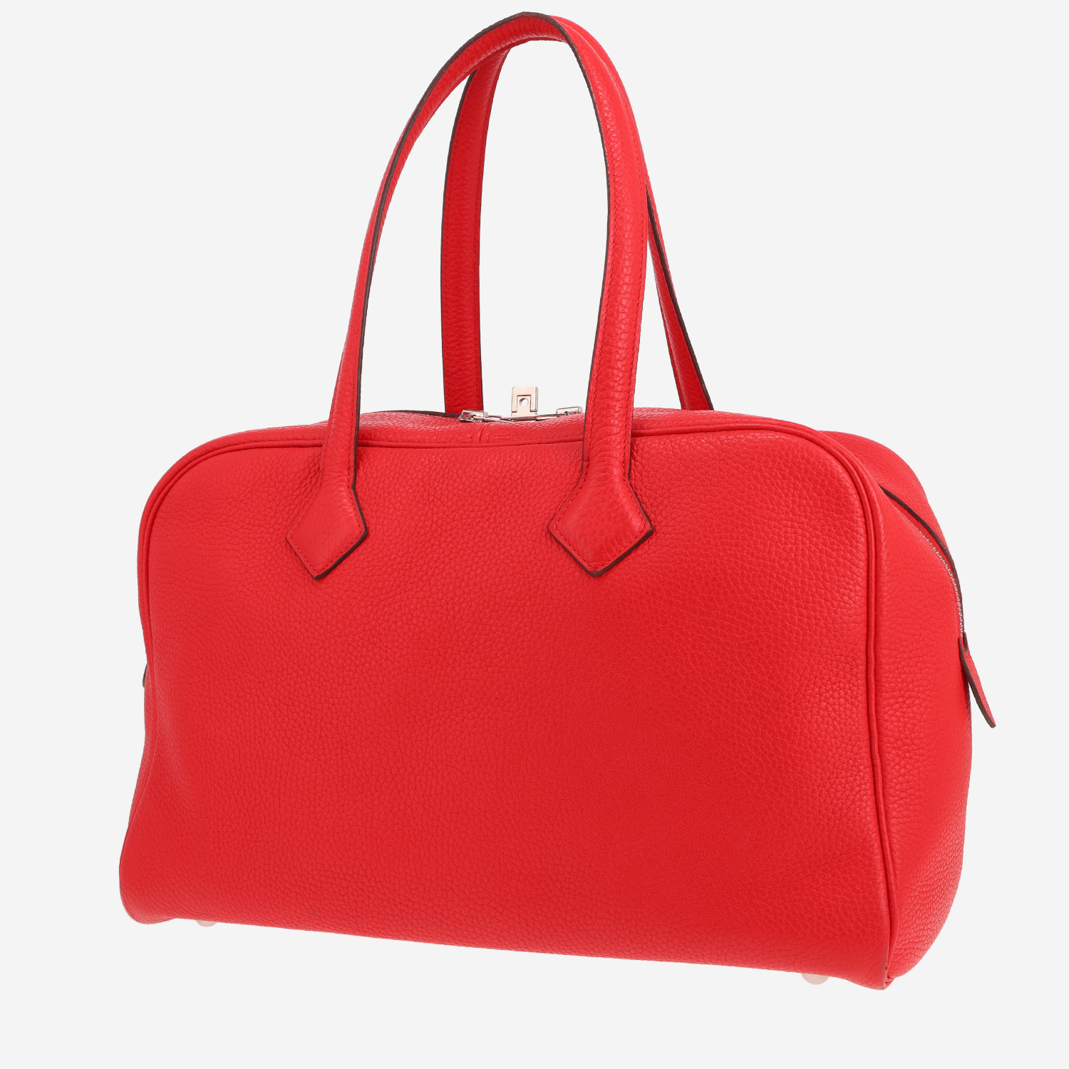 Hermes Victoria handbag in red togo leather