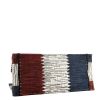 Dior Book Tote shopping bag in blue, white and red embroidered canvas - Detail D4 thumbnail