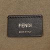 Fendi Sunshine shopping bag in pink and khaki canvas and burgundy leather - Detail D3 thumbnail