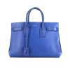 Saint Laurent Sac de jour small model handbag in blue leather - 360 thumbnail