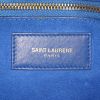 Sac à main Saint Laurent Sac de jour petit modèle en cuir bleu - Detail D4 thumbnail
