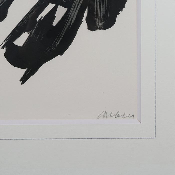 Pierre Soulages, "Lithographie 17", lithographie en couleurs sur papier vélin d'Arches, signée et numérotée, de 1963 - Detail D2