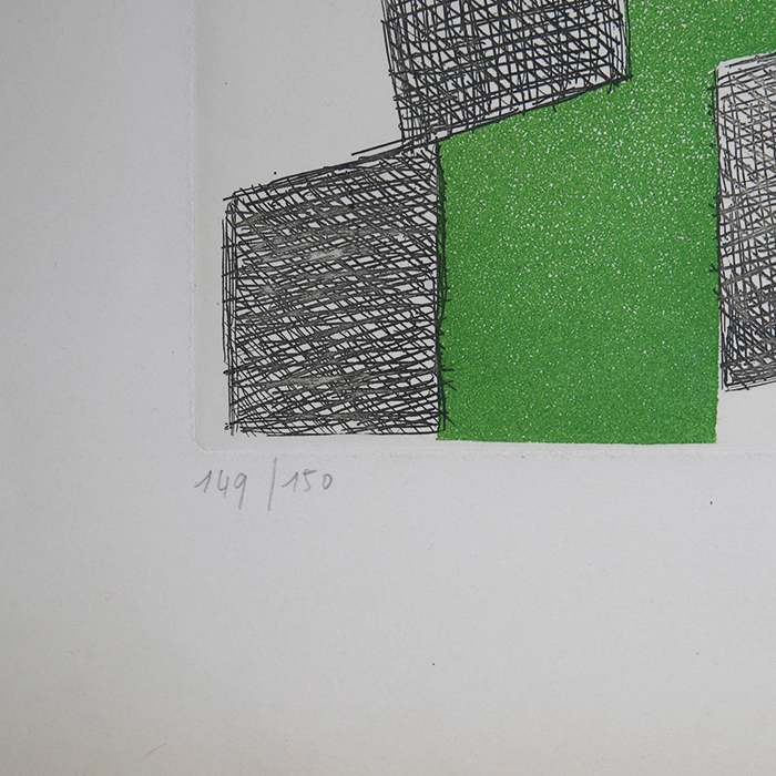 Sonia Delaunay, "Titre inconnu", etching and aquatint on paper, signed, numbered, around 1970
