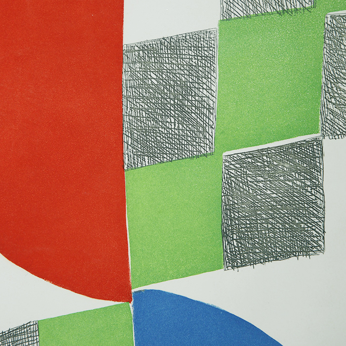 Sonia Delaunay, "Titre inconnu", eau-forte et aquatinte sur papier, signée, numérotée, vers 1970 - Detail D3