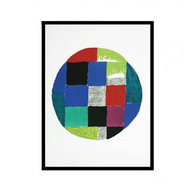 Sonia Delaunay, "Patchwork", lithographie en couleurs sur papier, signée, numérotée et encadrée, vers 1970