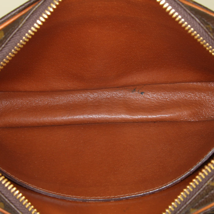 Bolso bandolera Louis Vuitton Saint Germain en lona Monogram marrón y cuero natural - Detail D2