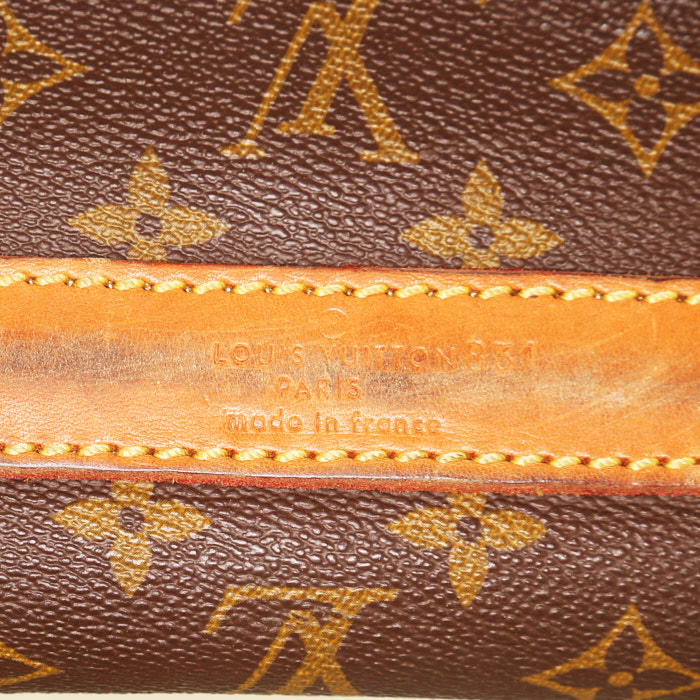 Borsa da viaggio Louis Vuitton Sac chien 40 in tela monogram e pelle naturale - Detail D3